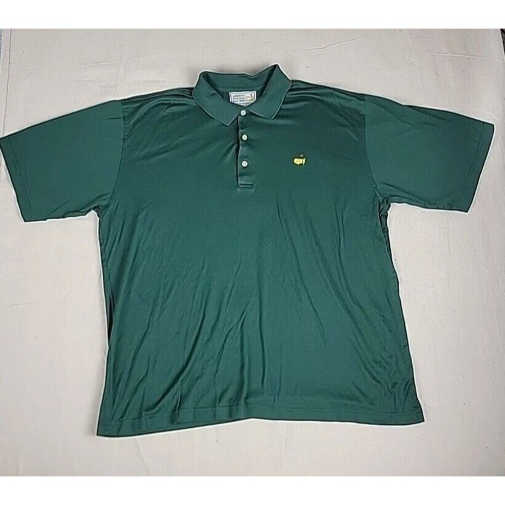 Masters Polo‎ Augusta National Golf Shop Mens XL Green Logo Mercerized Cotton